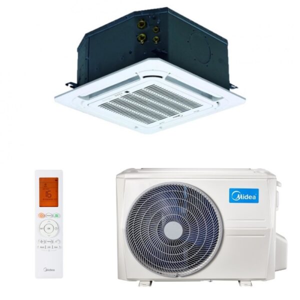 climatiseur-cassette-mono-split-midea-compacte-360-mca4u-18hfn8-qrd0wga-w-r32-clim-inverter-reversible - Coolexia
