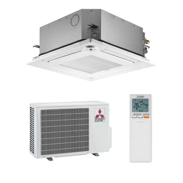 climatiseur-cassette-mono-split-mitsubishi-4-voies-slz-m25fa-suz-m25va-r32 - Coolexia